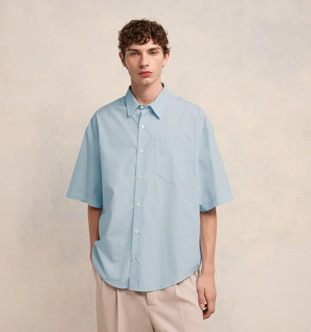 Ami De Coeur Embroidered Striped Shirt