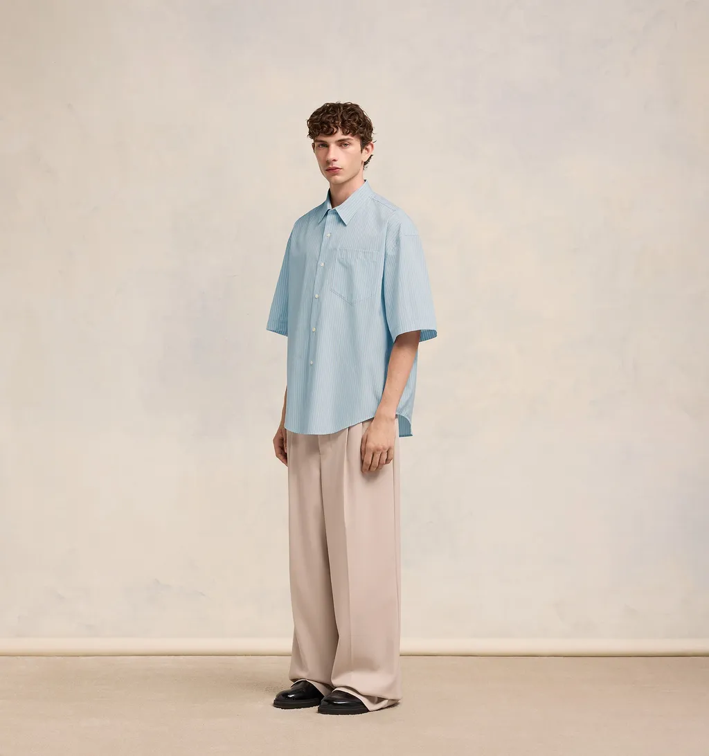 Ami De Coeur Embroidered Striped Shirt