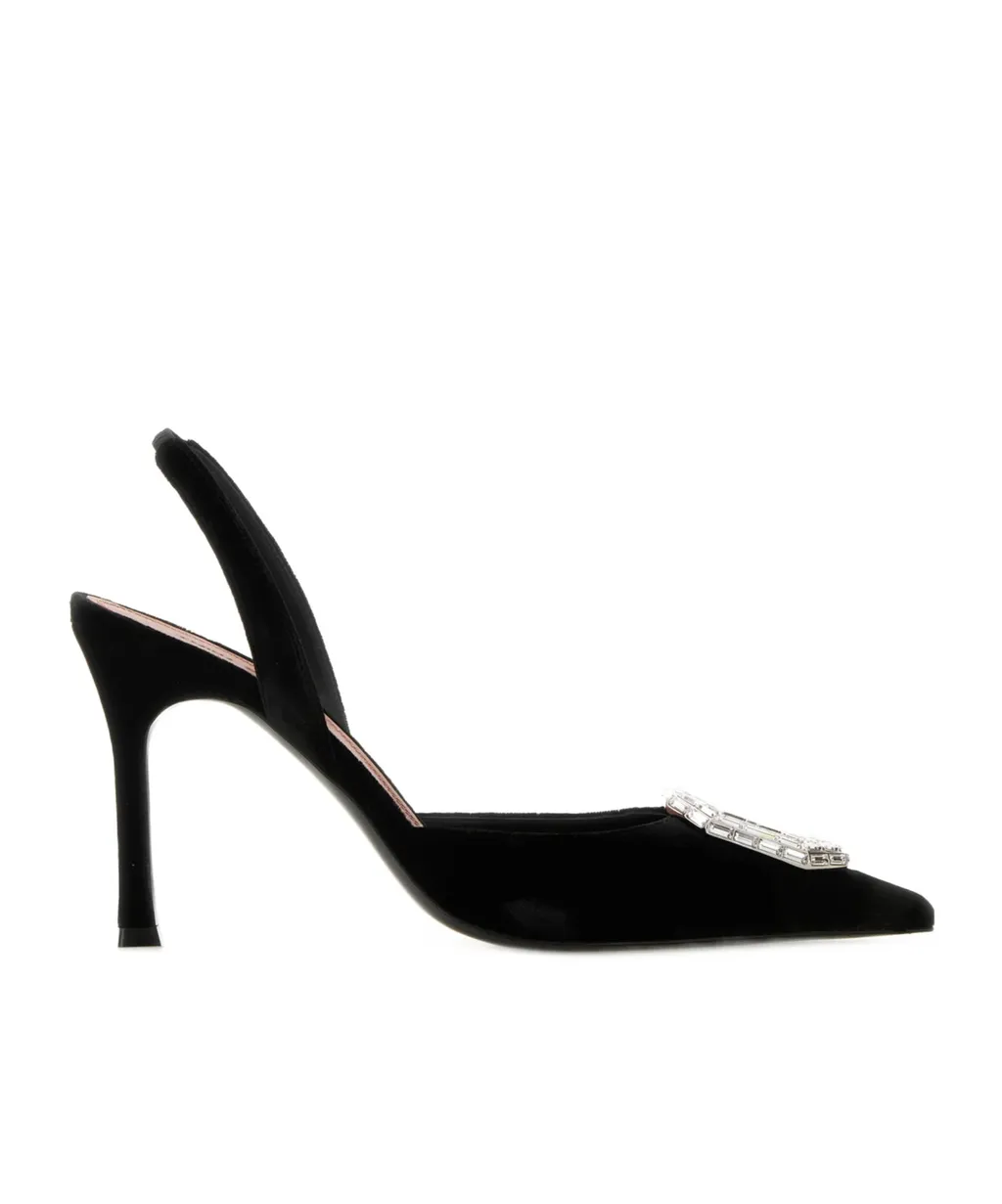 Pointed-Toe Slingback Heels
