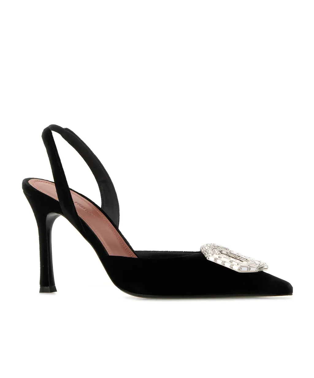 Pointed-Toe Slingback Heels