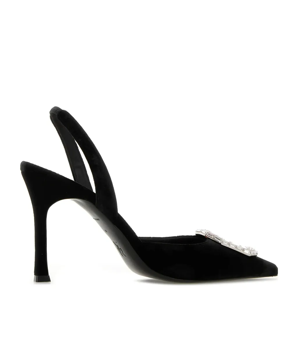 Pointed-Toe Slingback Heels