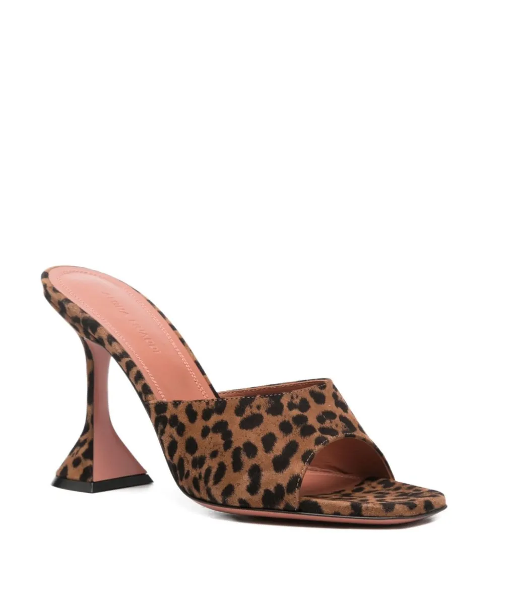 Square-Toe High-Heeled Sandals