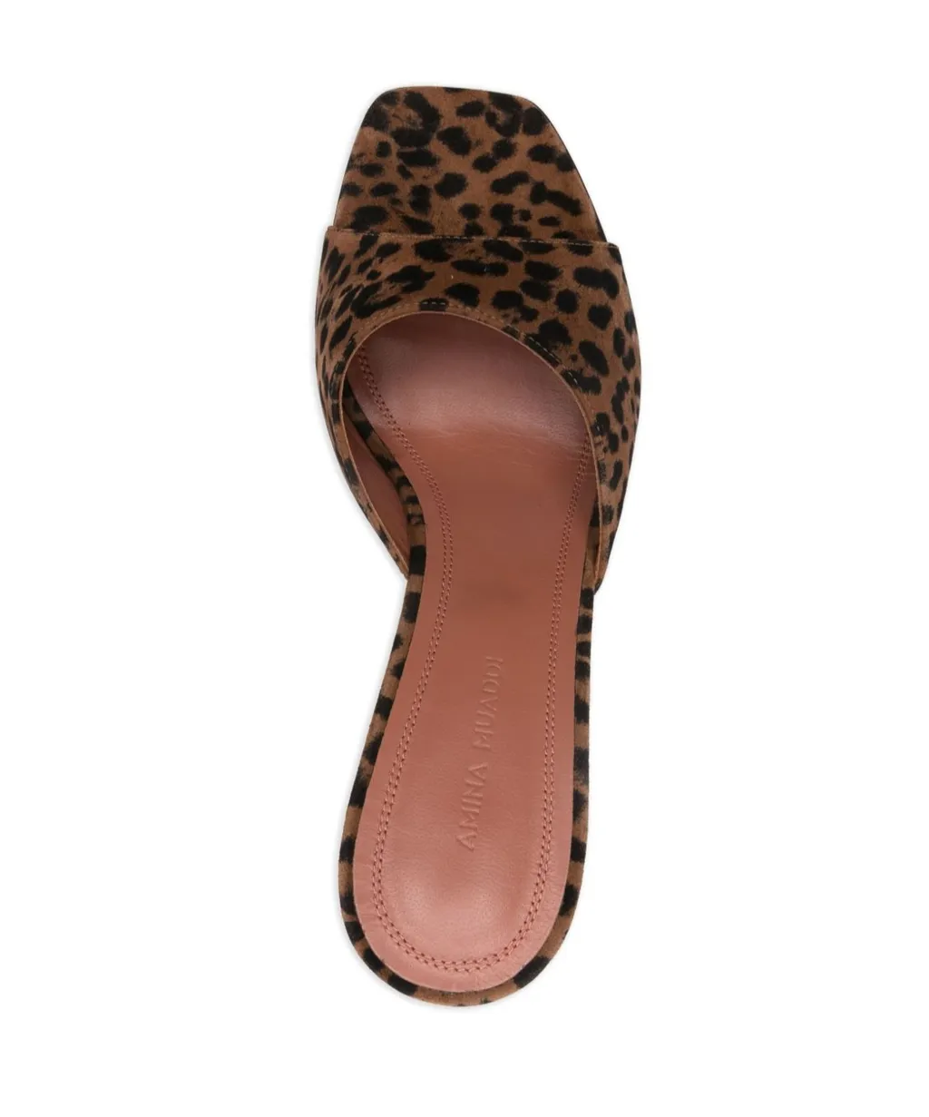 Square-Toe High-Heeled Sandals