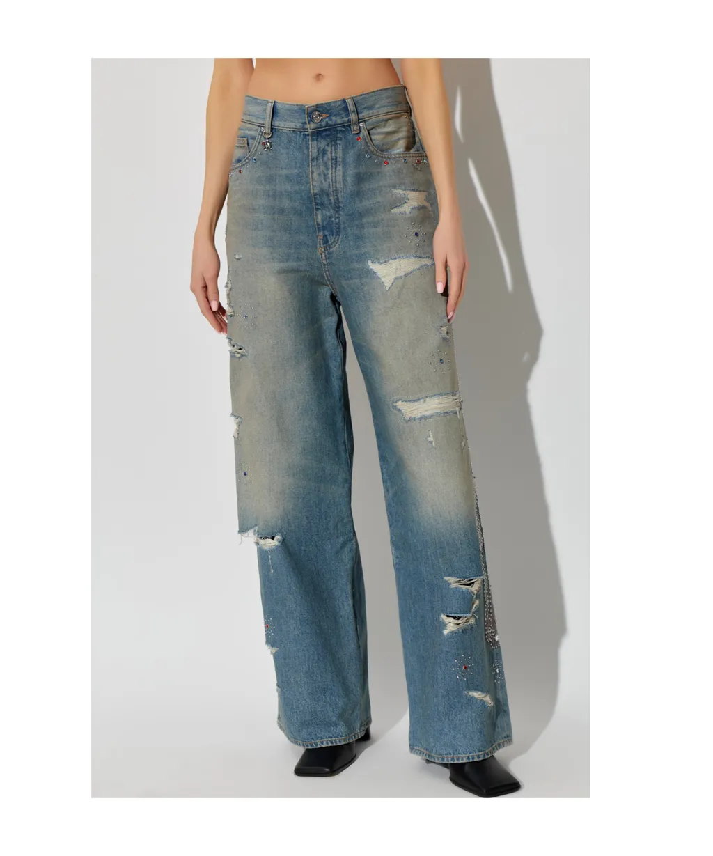 Bones Studded Distressed Jeans