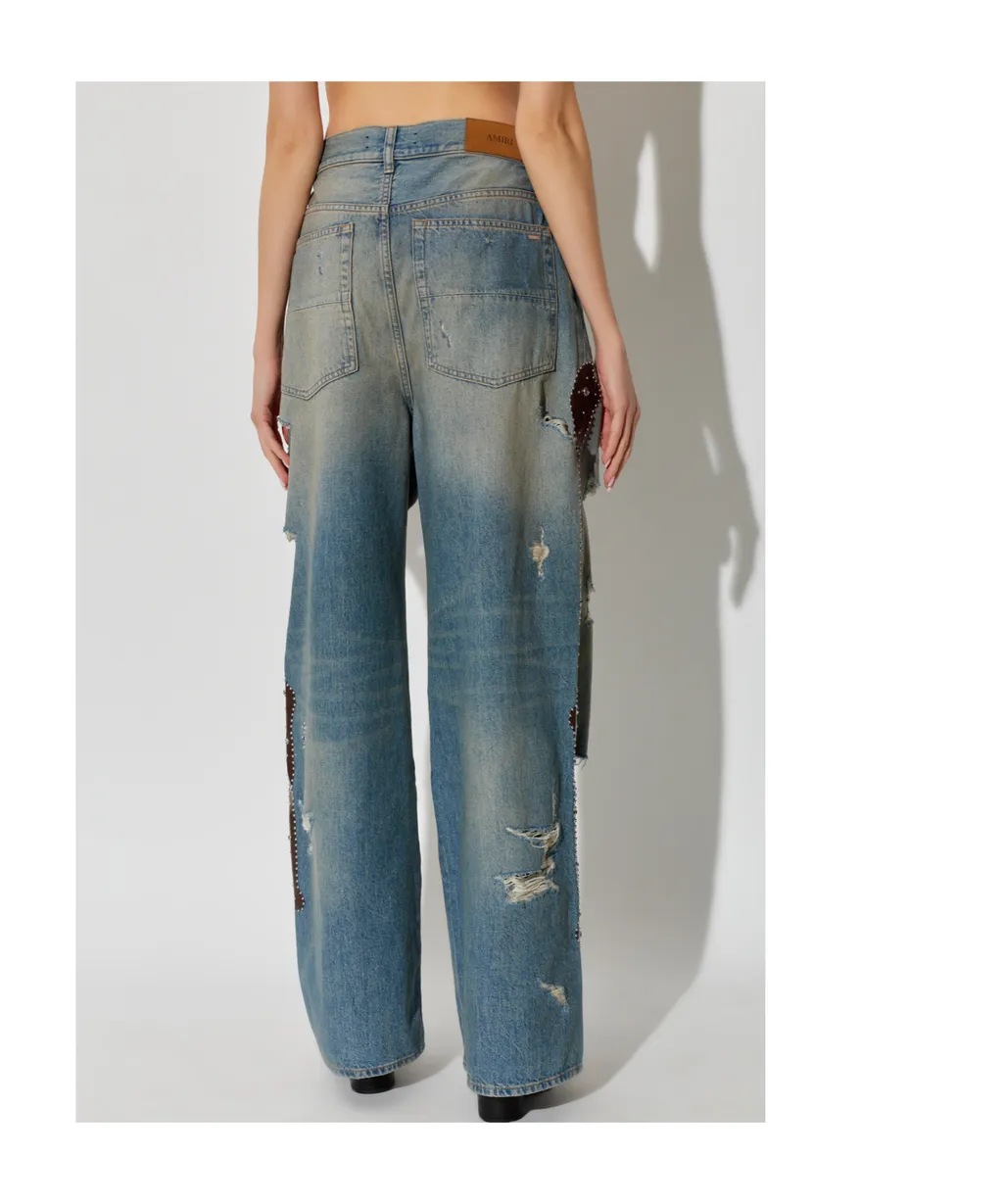 Bones Studded Distressed Jeans