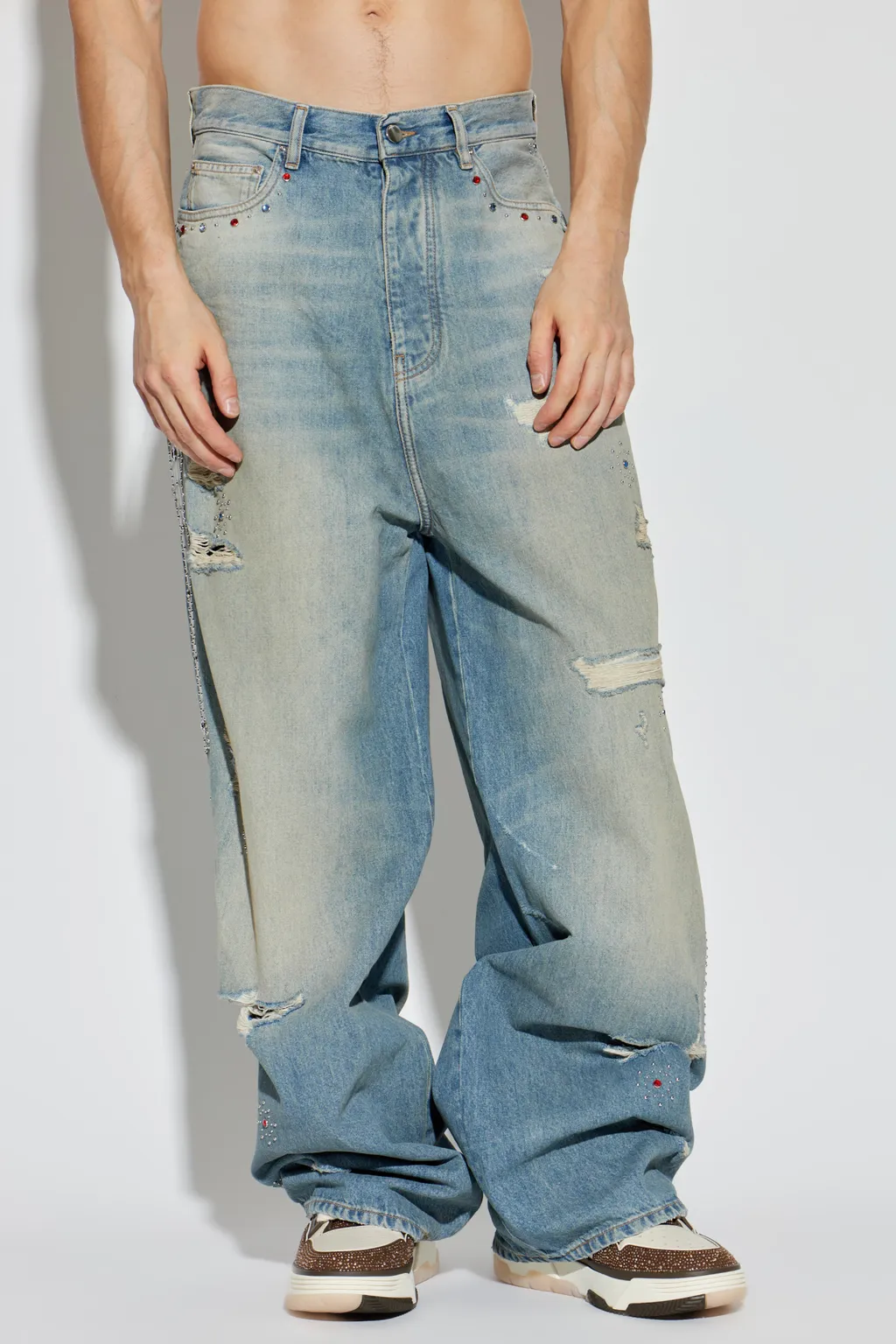Belt Loop Denim Trousers