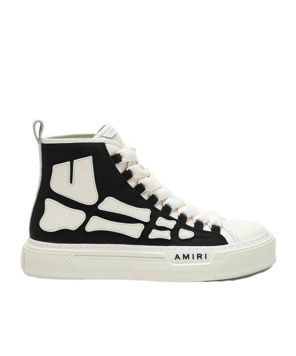 Round-Toe High-Top Sneakers