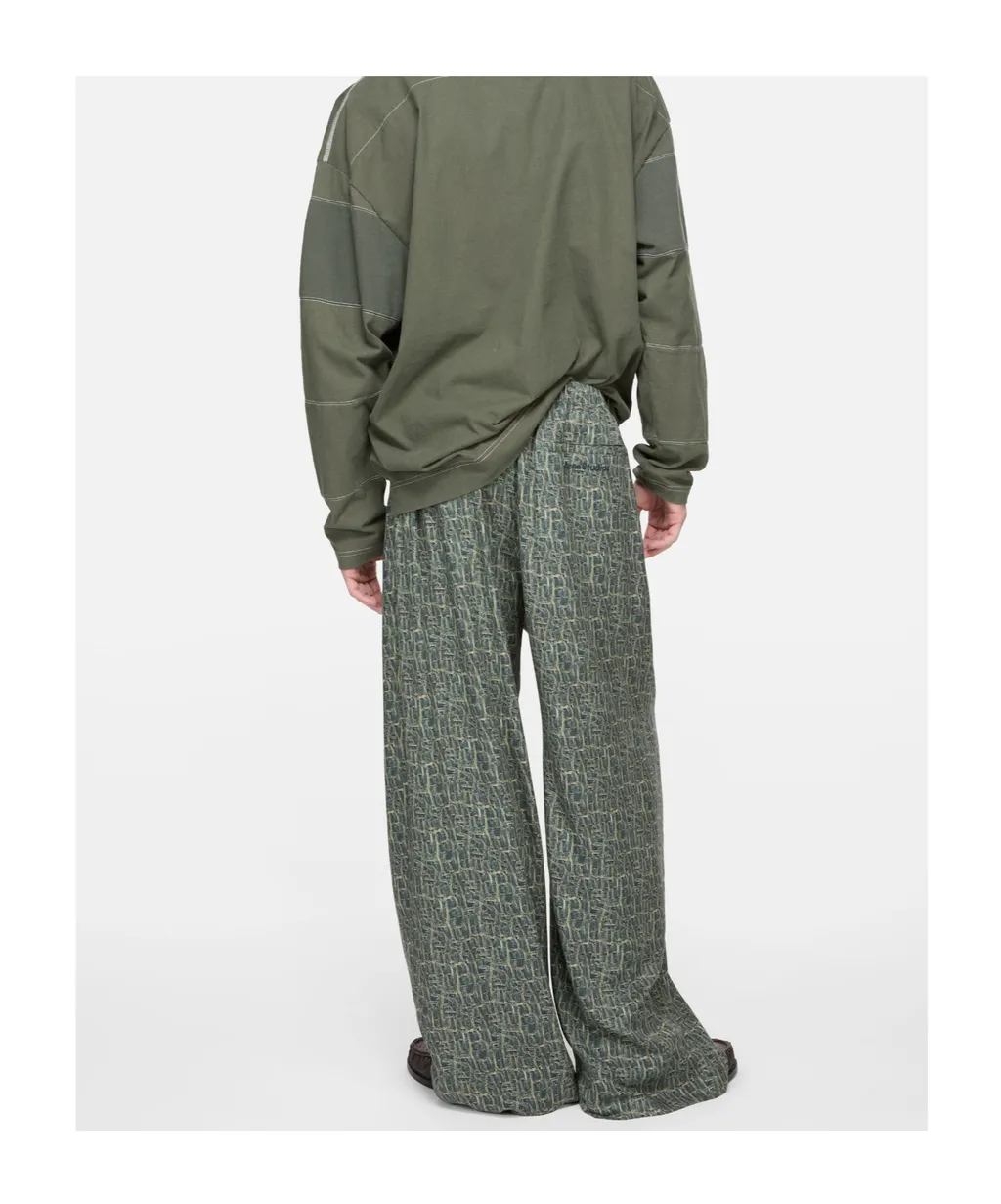 Abstract-Print Trousers