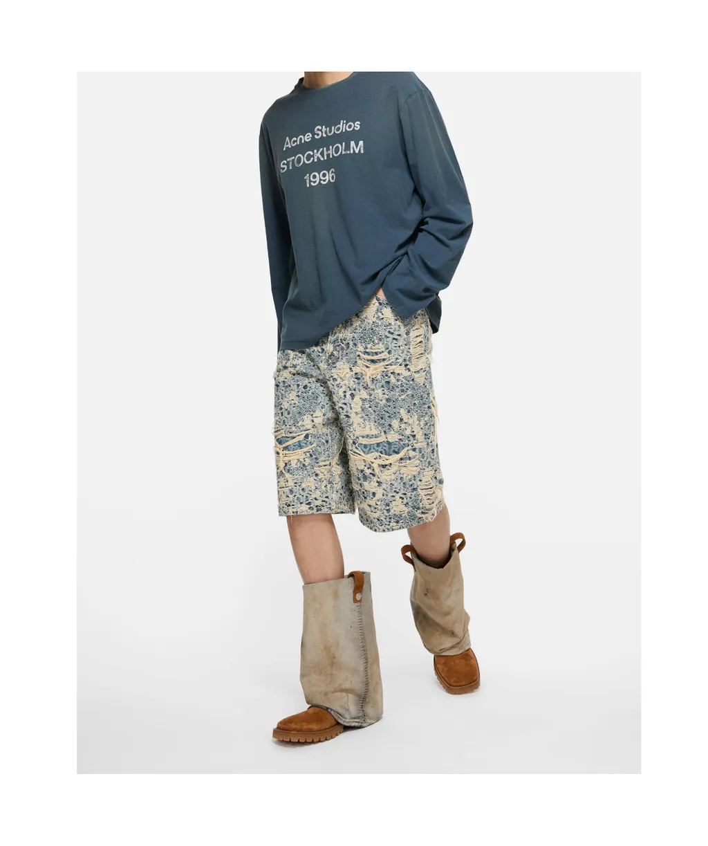 Loose Fit Denim Shorts