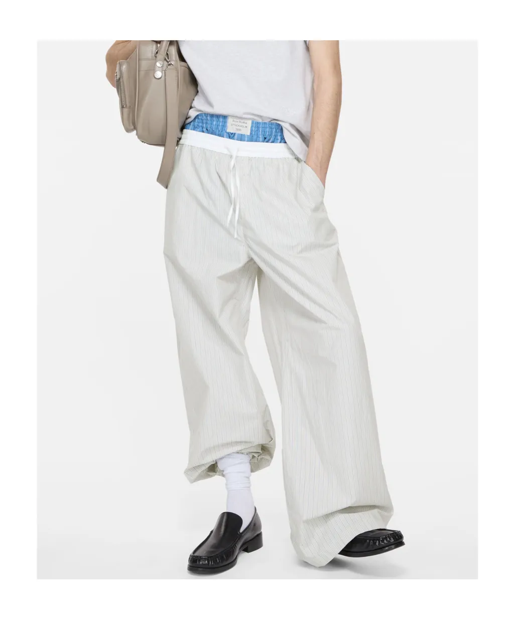 Striped Cotton Trousers
