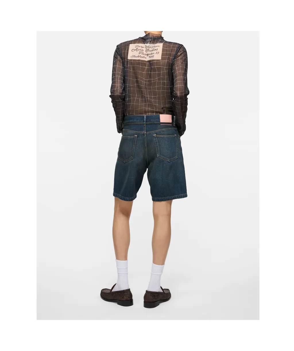Cotton Denim Shorts