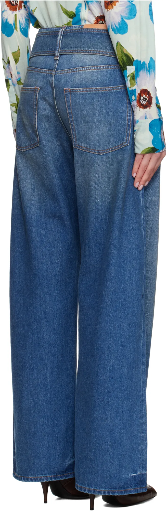 Belted Denim Jeans