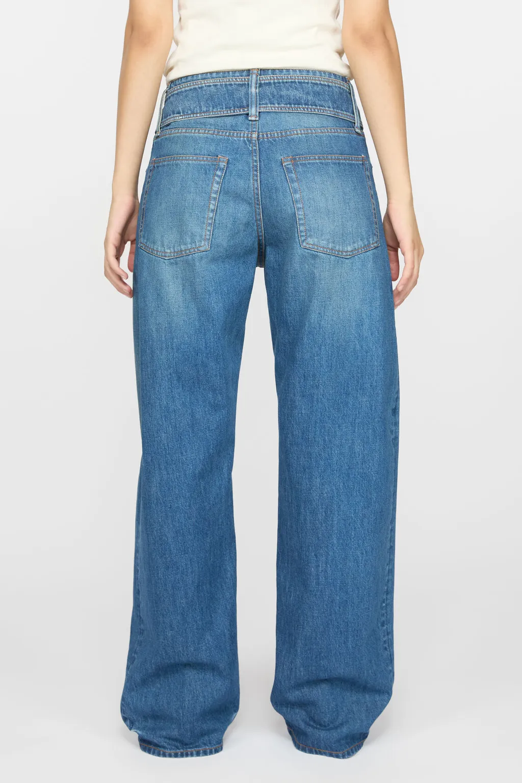 Belted Denim Jeans