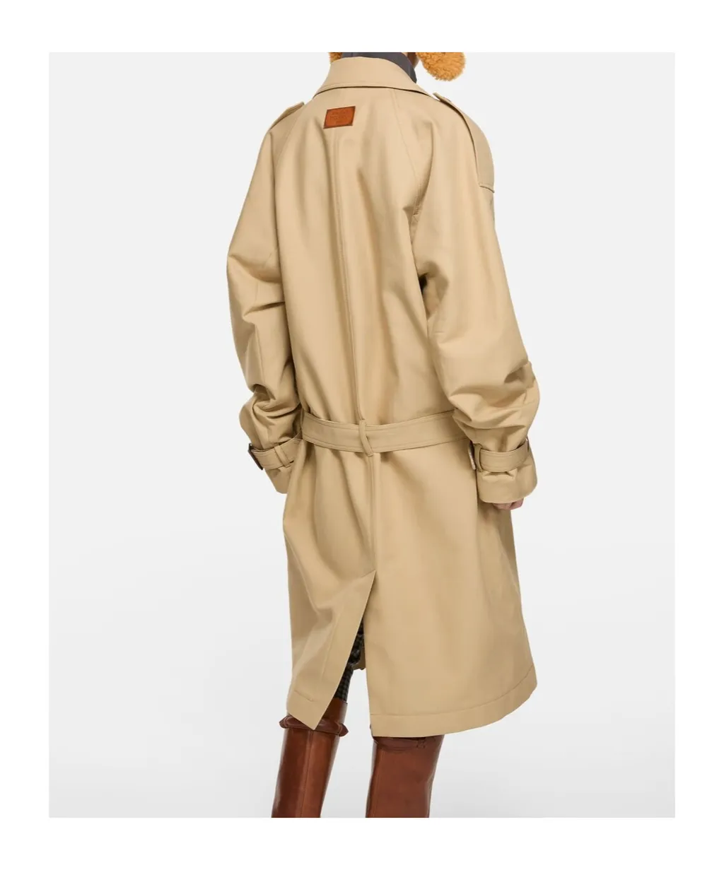 Double-Breasted Belted Trench Coat