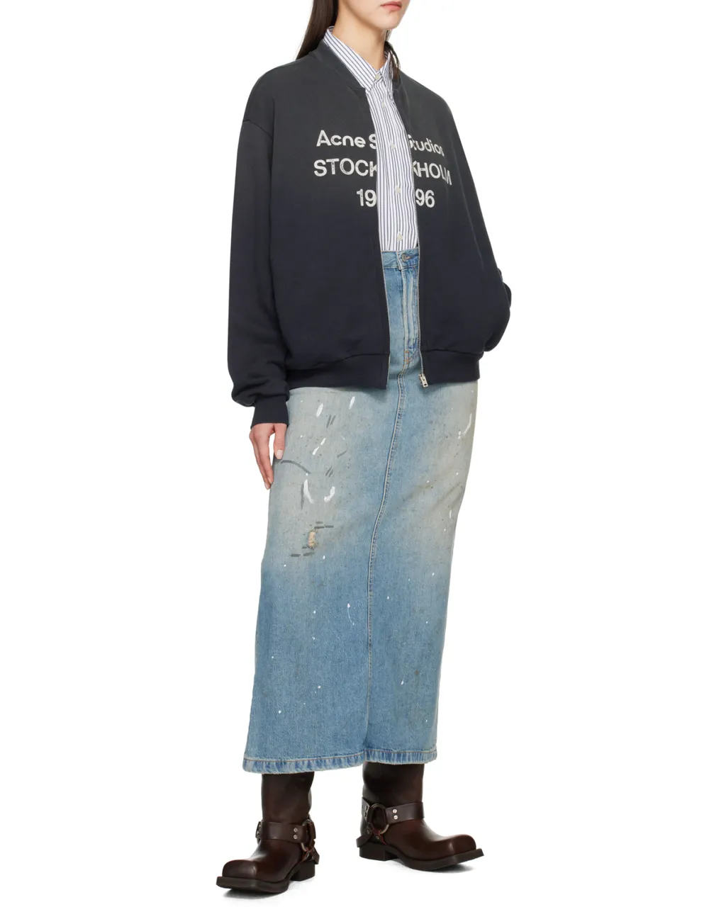 Logo Printed Zip-Up Sweatshirt
