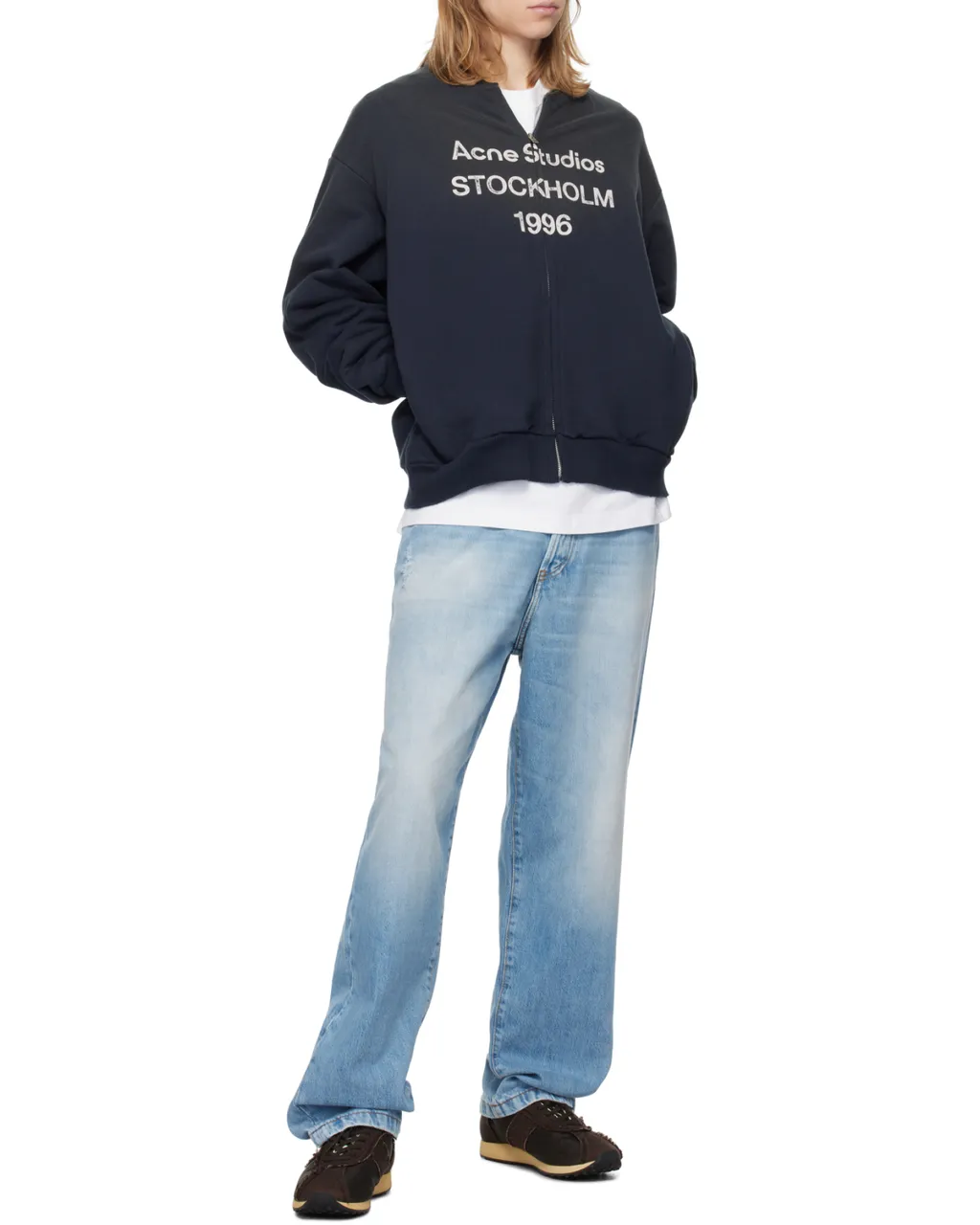 Logo Printed Zip-Up Sweatshirt