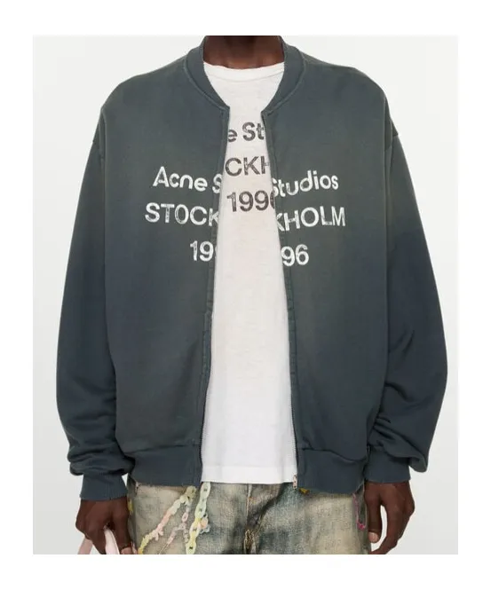 Logo Printed Zip-Up Sweatshirt