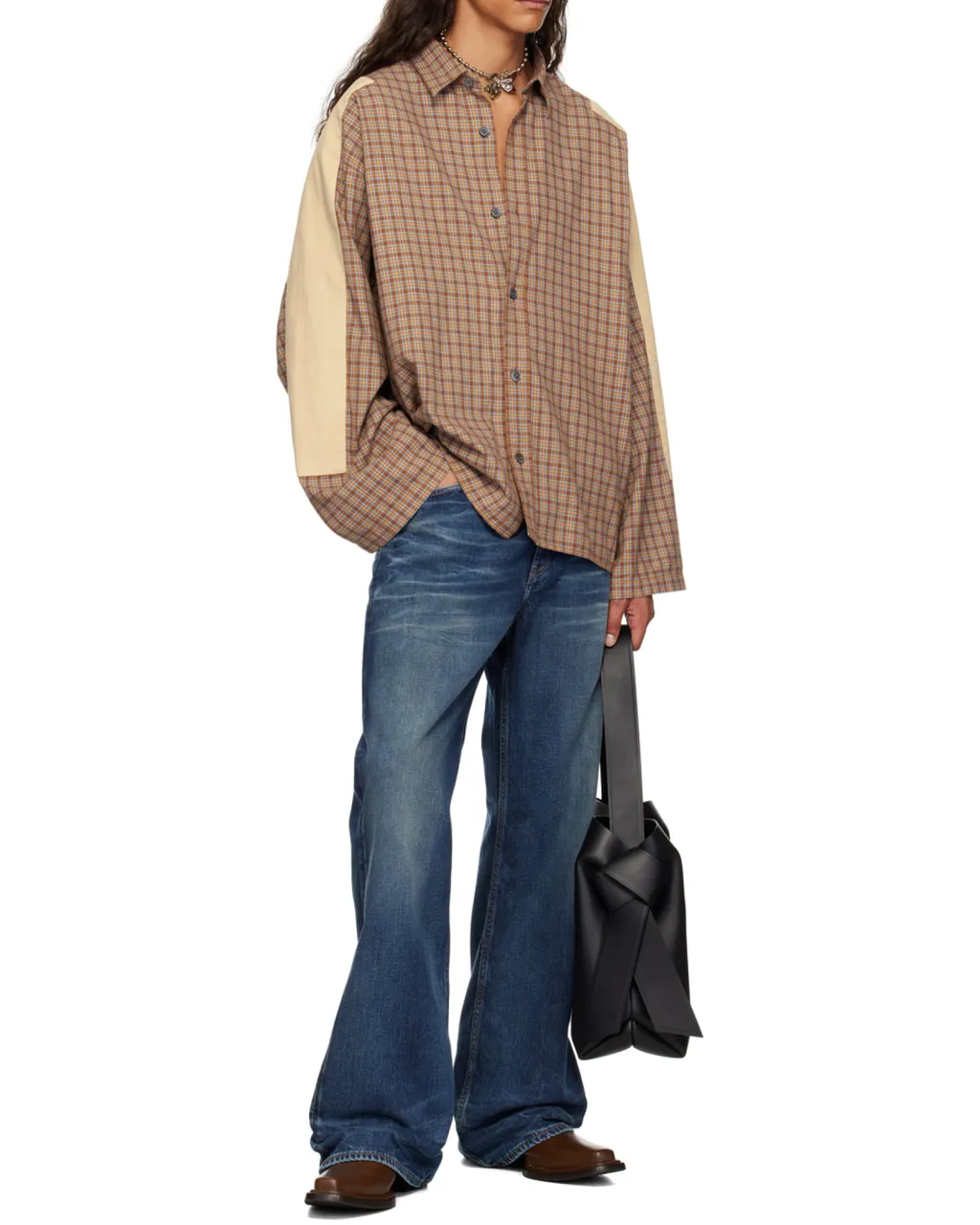 Logo Patch Straight Leg Jeans