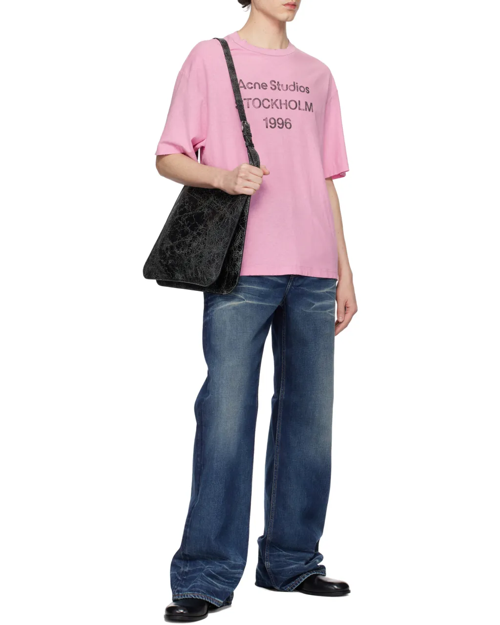 Logo Patch Straight Leg Jeans