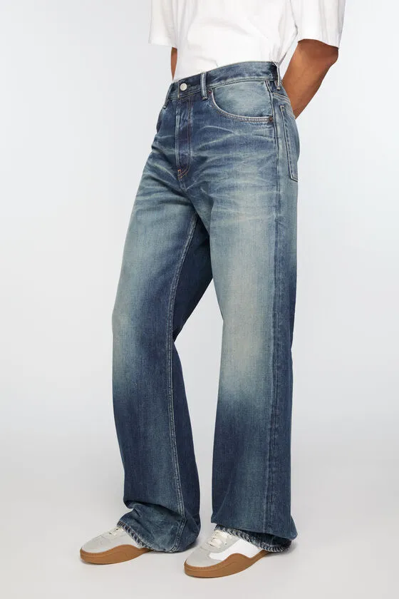 Logo Patch Straight Leg Jeans