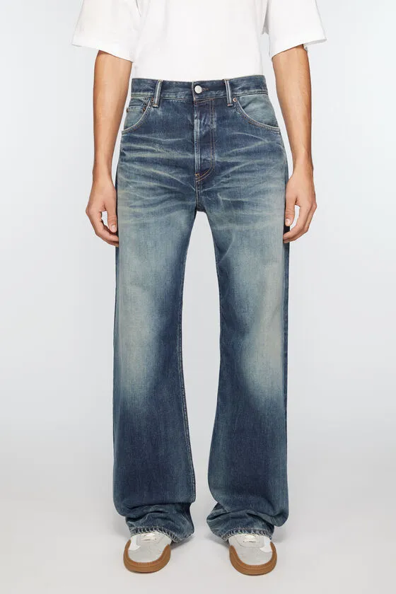 Logo Patch Straight Leg Jeans