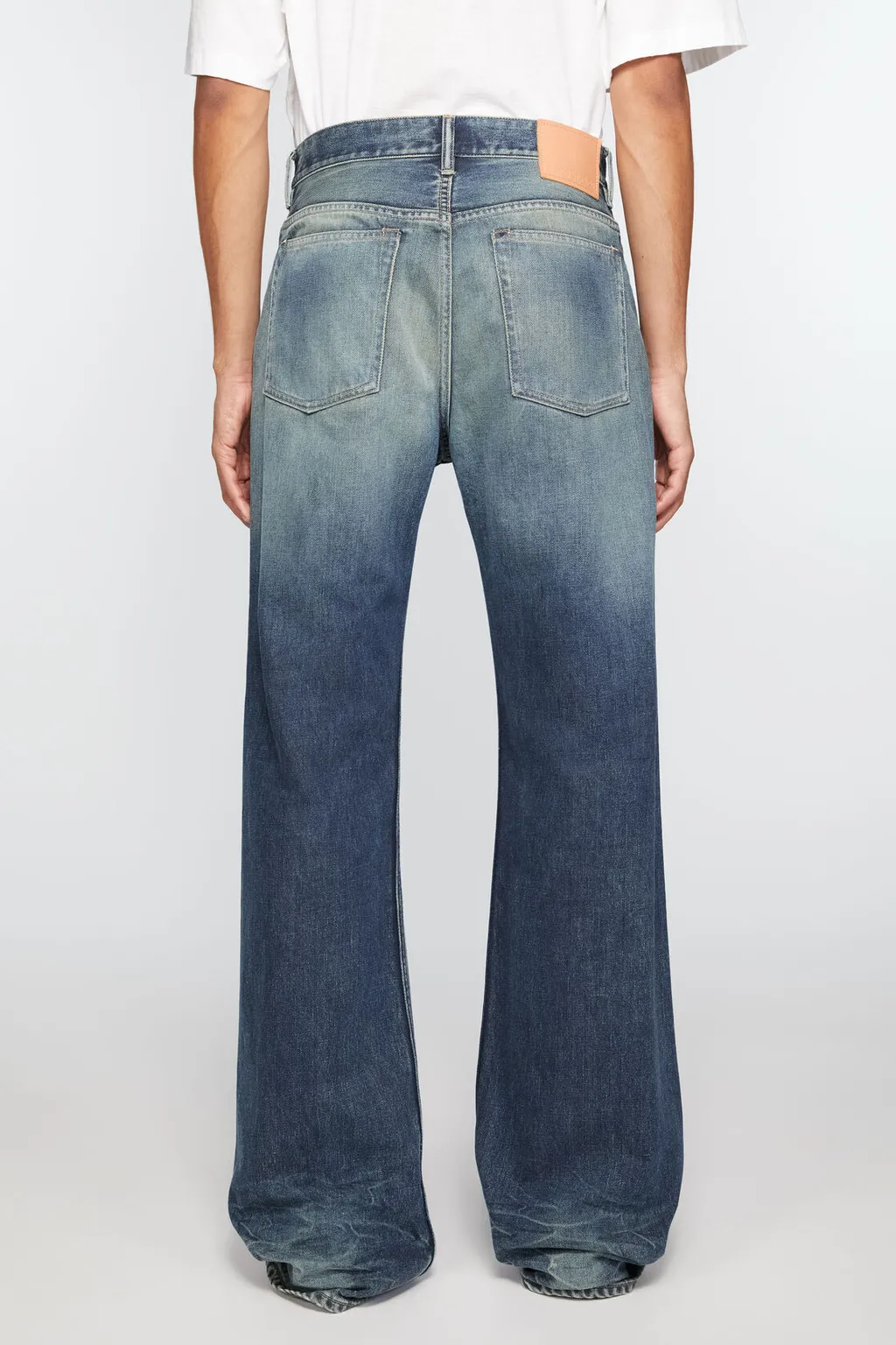 Logo Patch Straight Leg Jeans