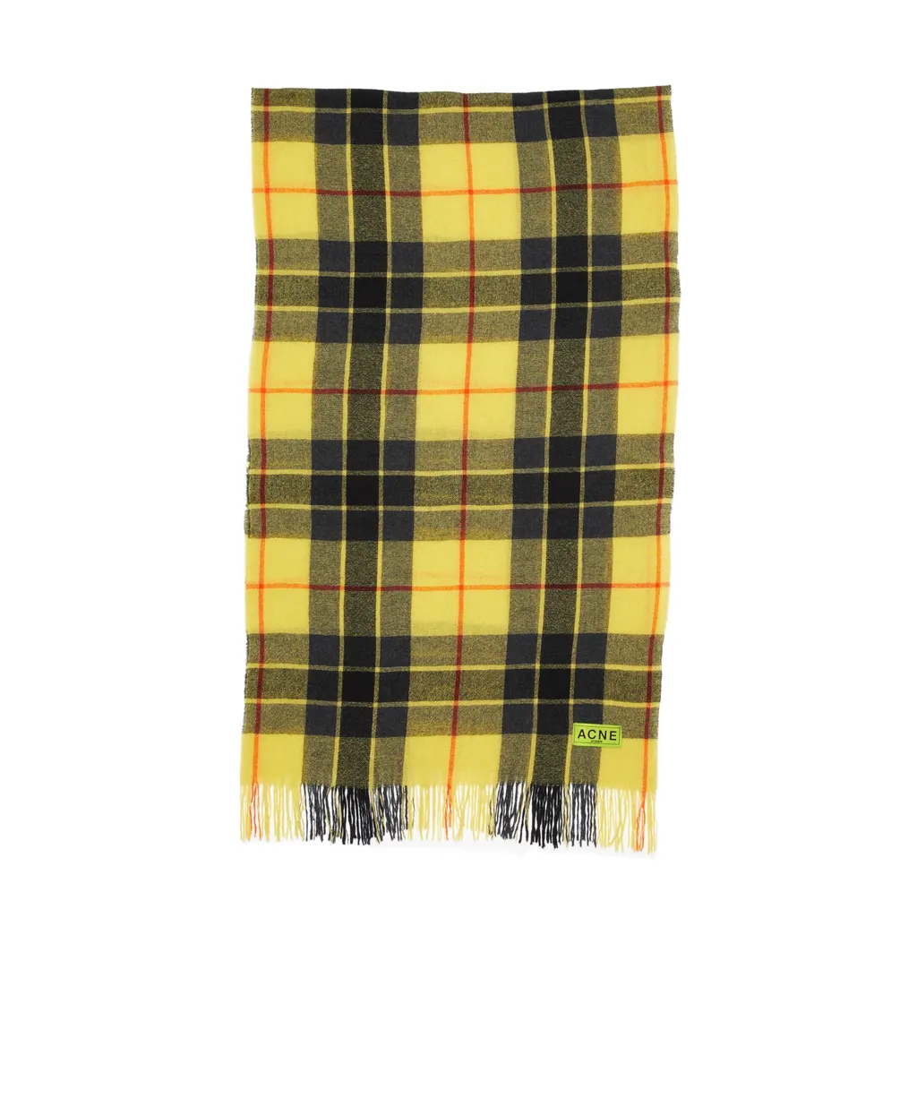 Plaid Fringed Scarf