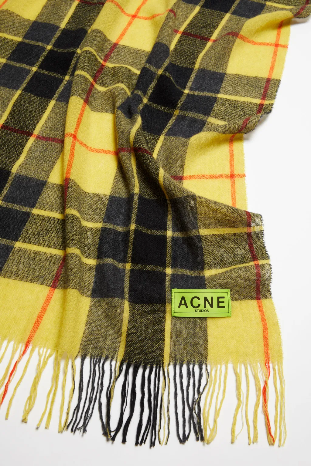 Plaid Fringed Scarf