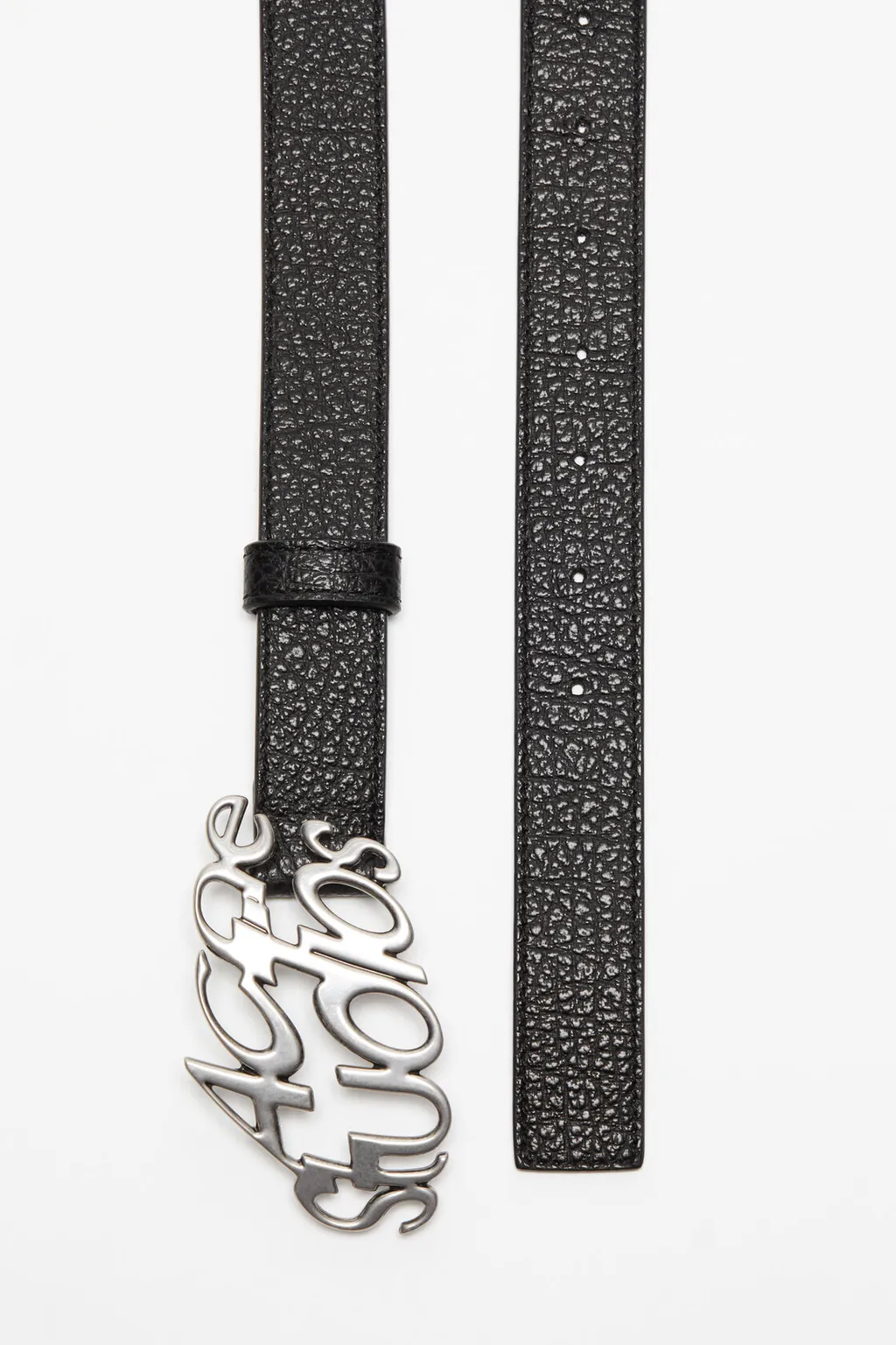 Logo Plaque Leather Belt