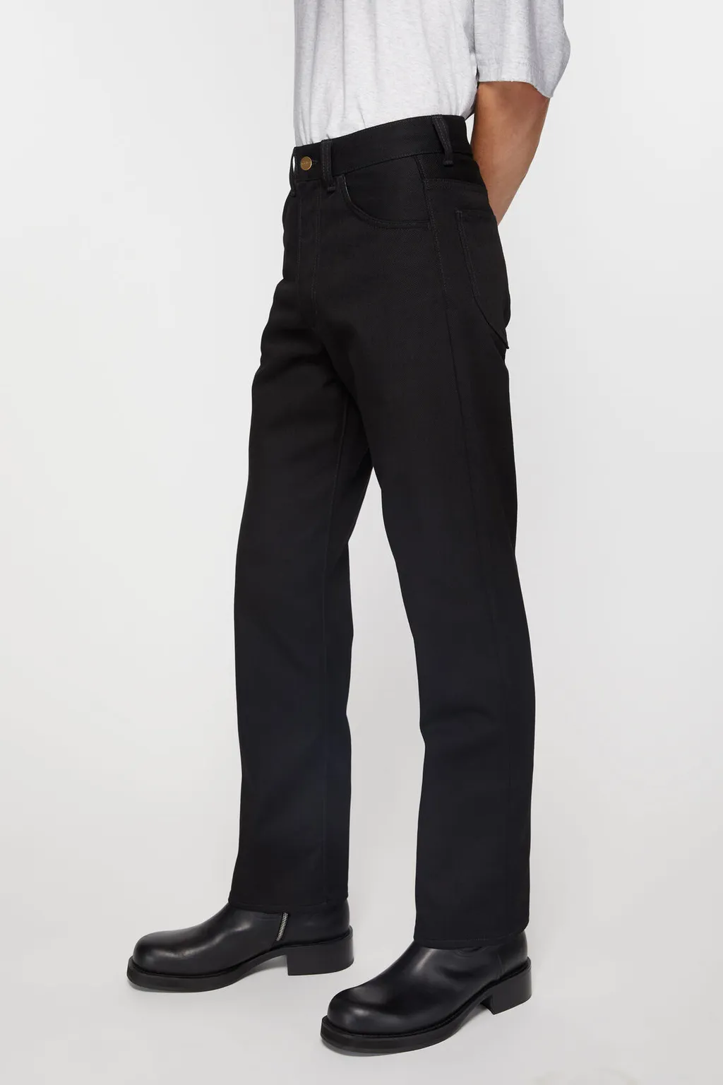 High-Waisted Straight-Leg Jeans