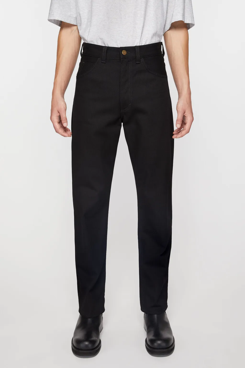 High-Waisted Straight-Leg Jeans