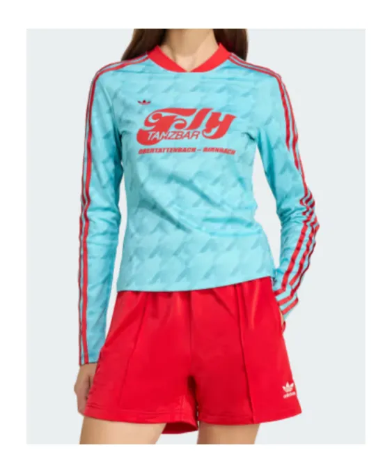 Graphic Soccer Allover Print Bodycon Long Sleeve Jersey