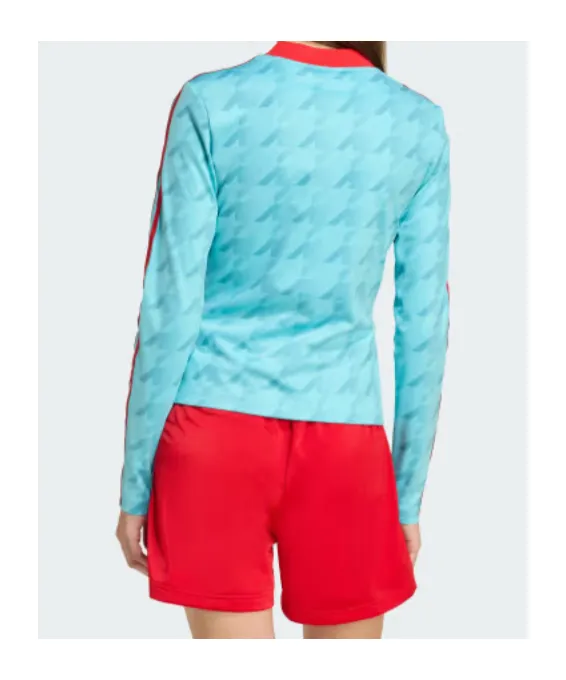 Graphic Soccer Allover Print Bodycon Long Sleeve Jersey