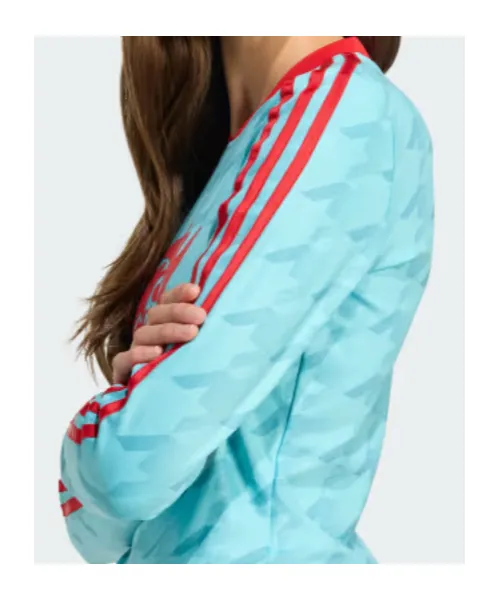 Graphic Soccer Allover Print Bodycon Long Sleeve Jersey