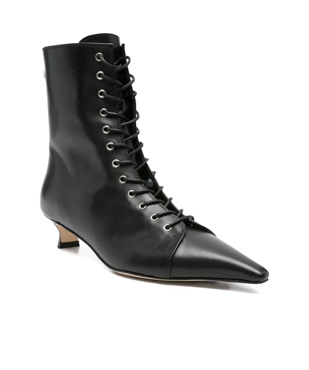Trixi 40Mm Lace-Up Pointed-Toe Boots
