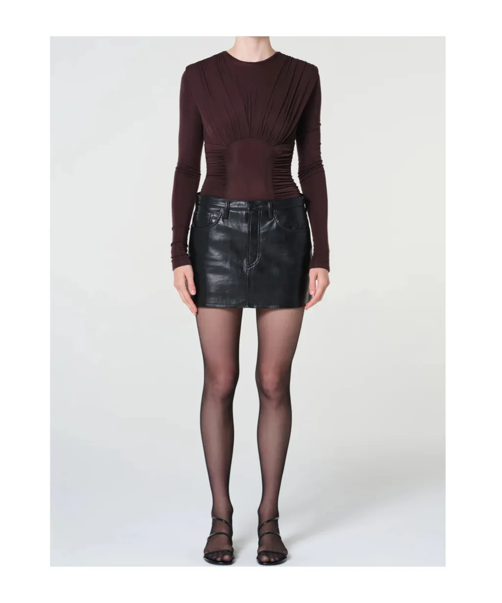 Keira Topstitching Mini Skirt