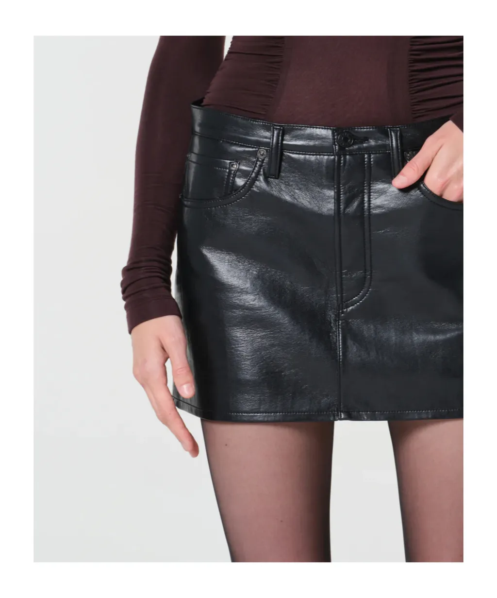Keira Topstitching Mini Skirt