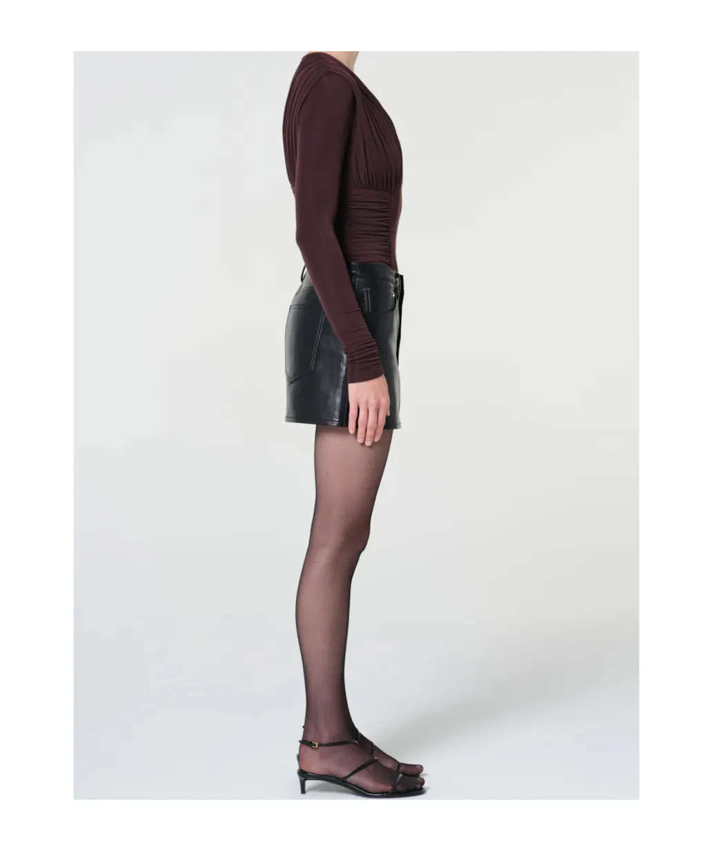 Keira Topstitching Mini Skirt