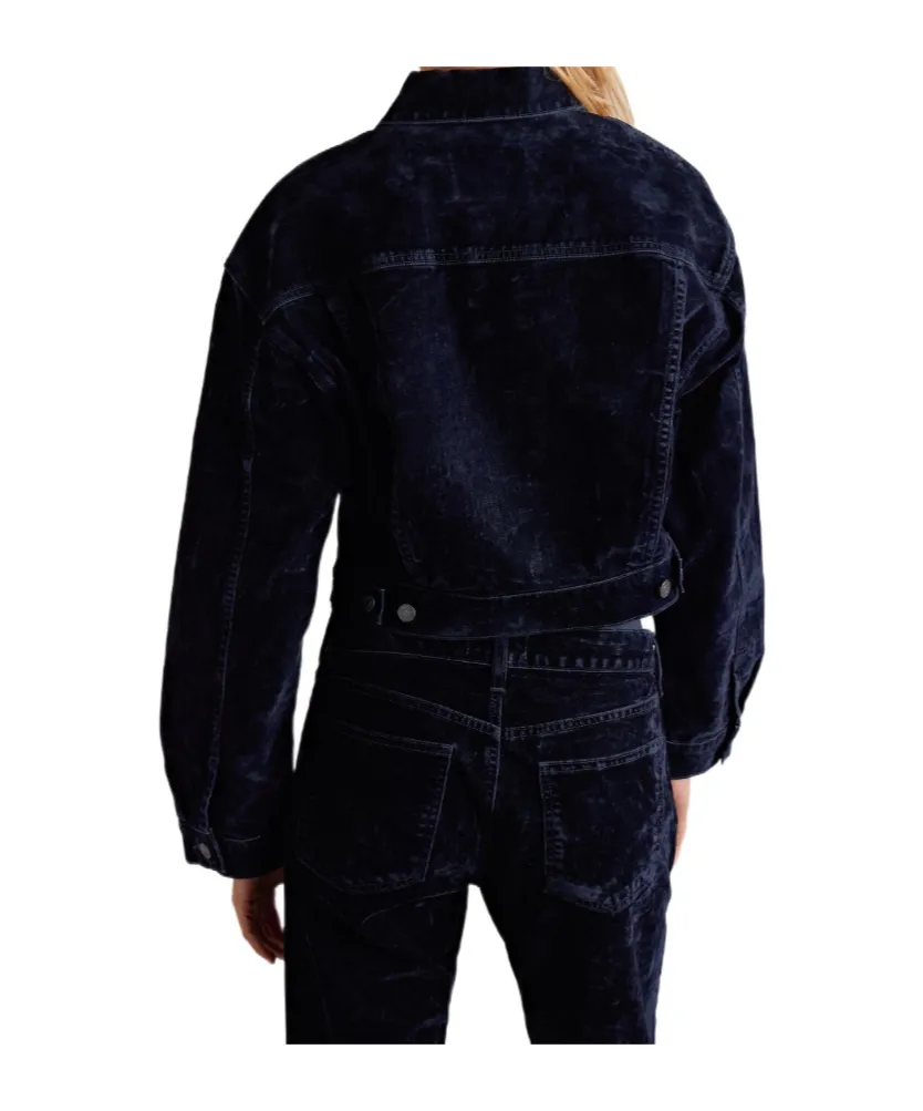 Radley Cropped Cotton-Blend Velvet Jacket