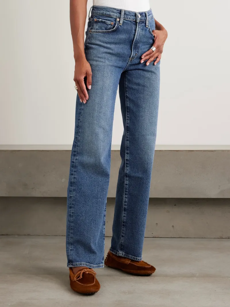 Harper Mid-Rise Straight-Leg Jeans