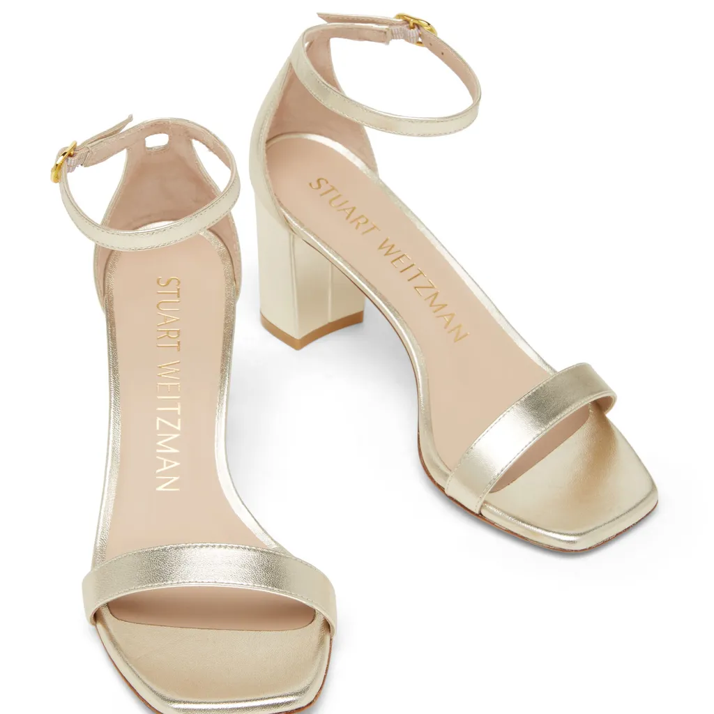 80Mm Metallic-Effect Leather Sandals