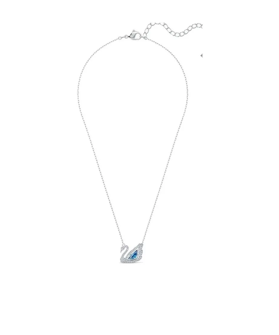 Crystal-Embellished Logo Pendant Chain