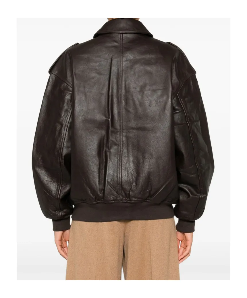 Zip-Fastening Leather Jacket