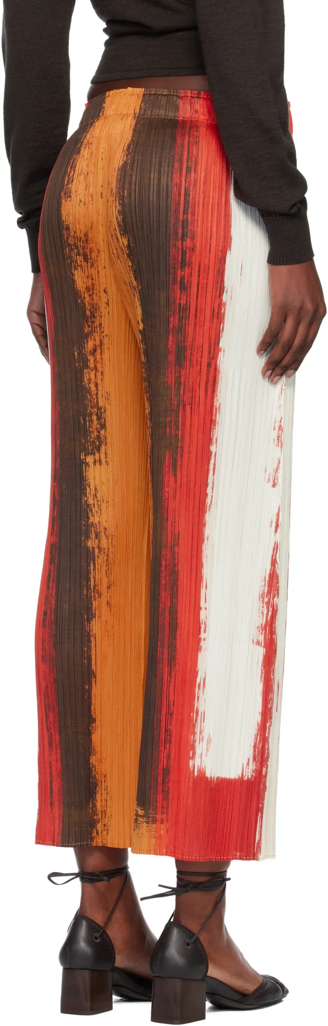 Pleated Stripe Trousers