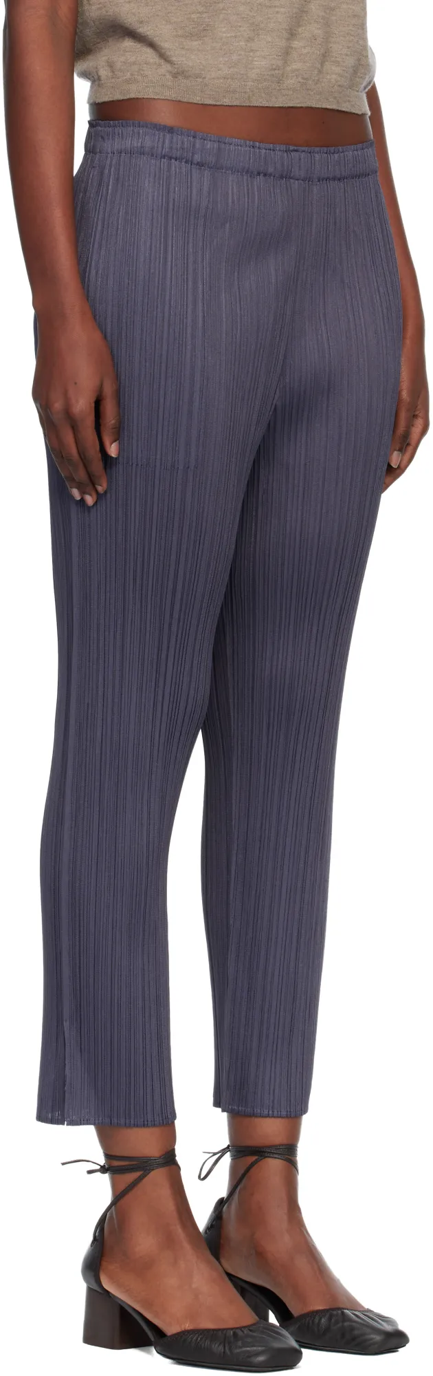 Pleated Knit Trousers