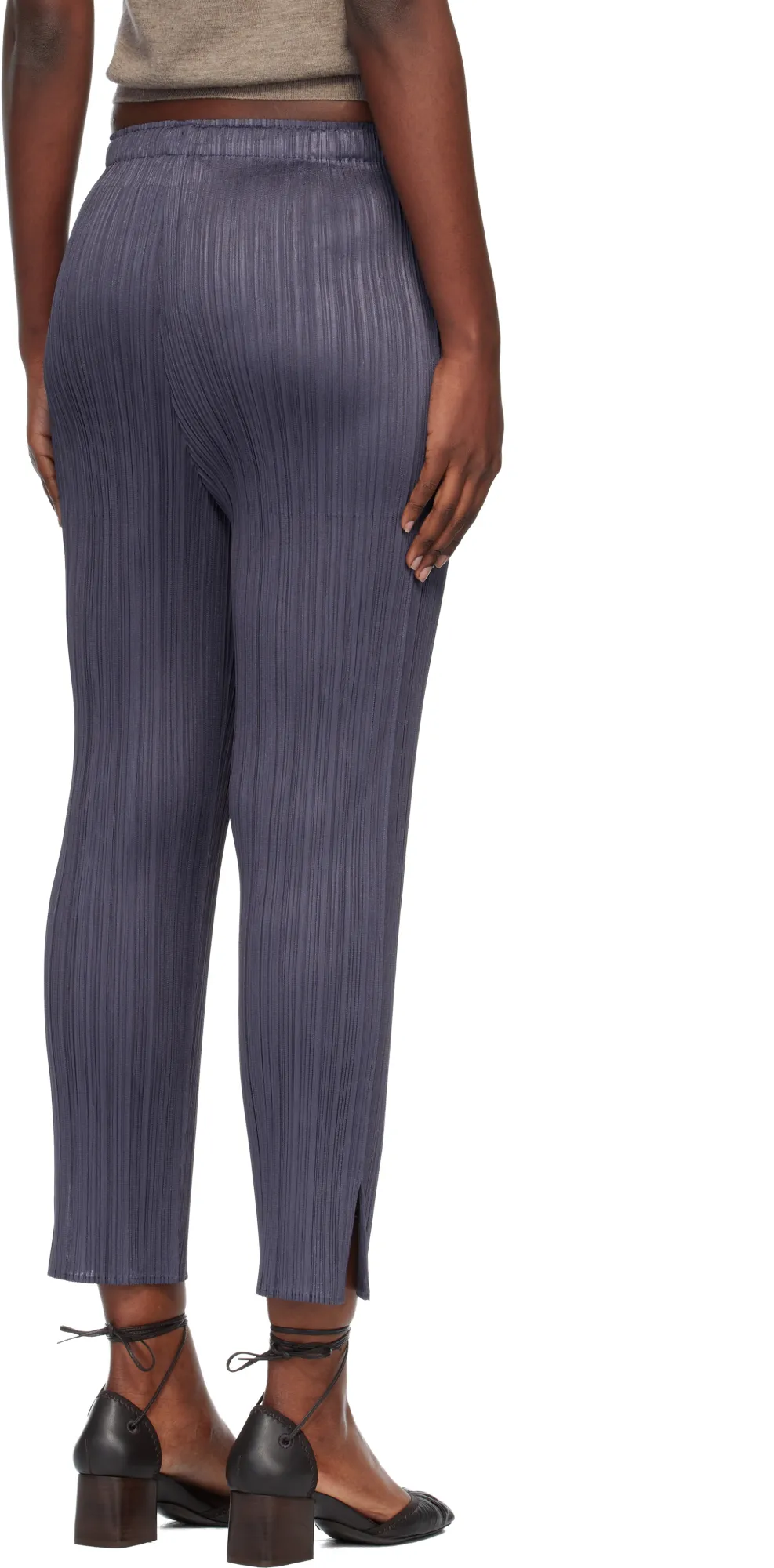 Pleated Knit Trousers
