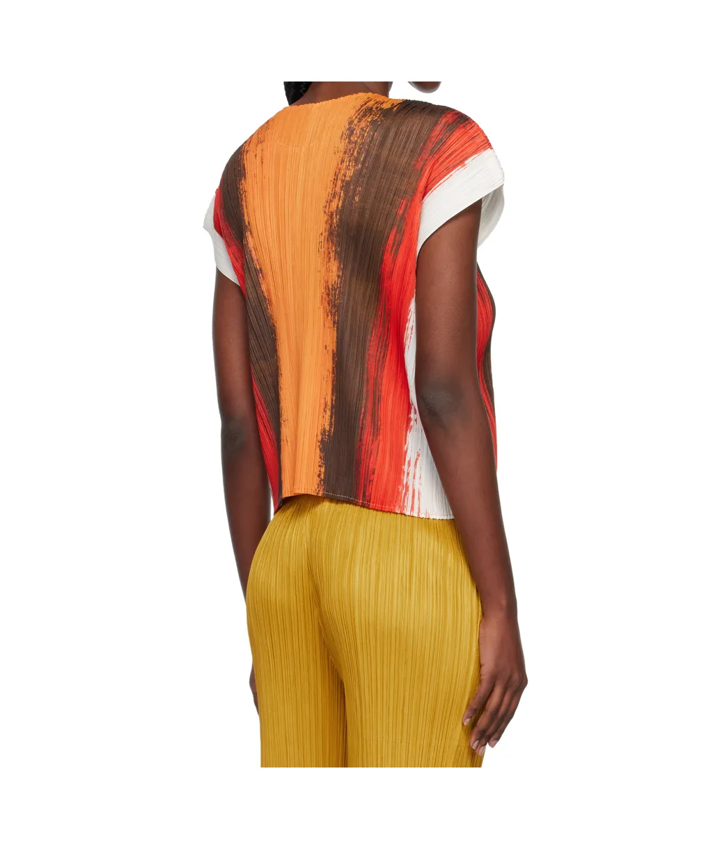 Pleated Stripe Top