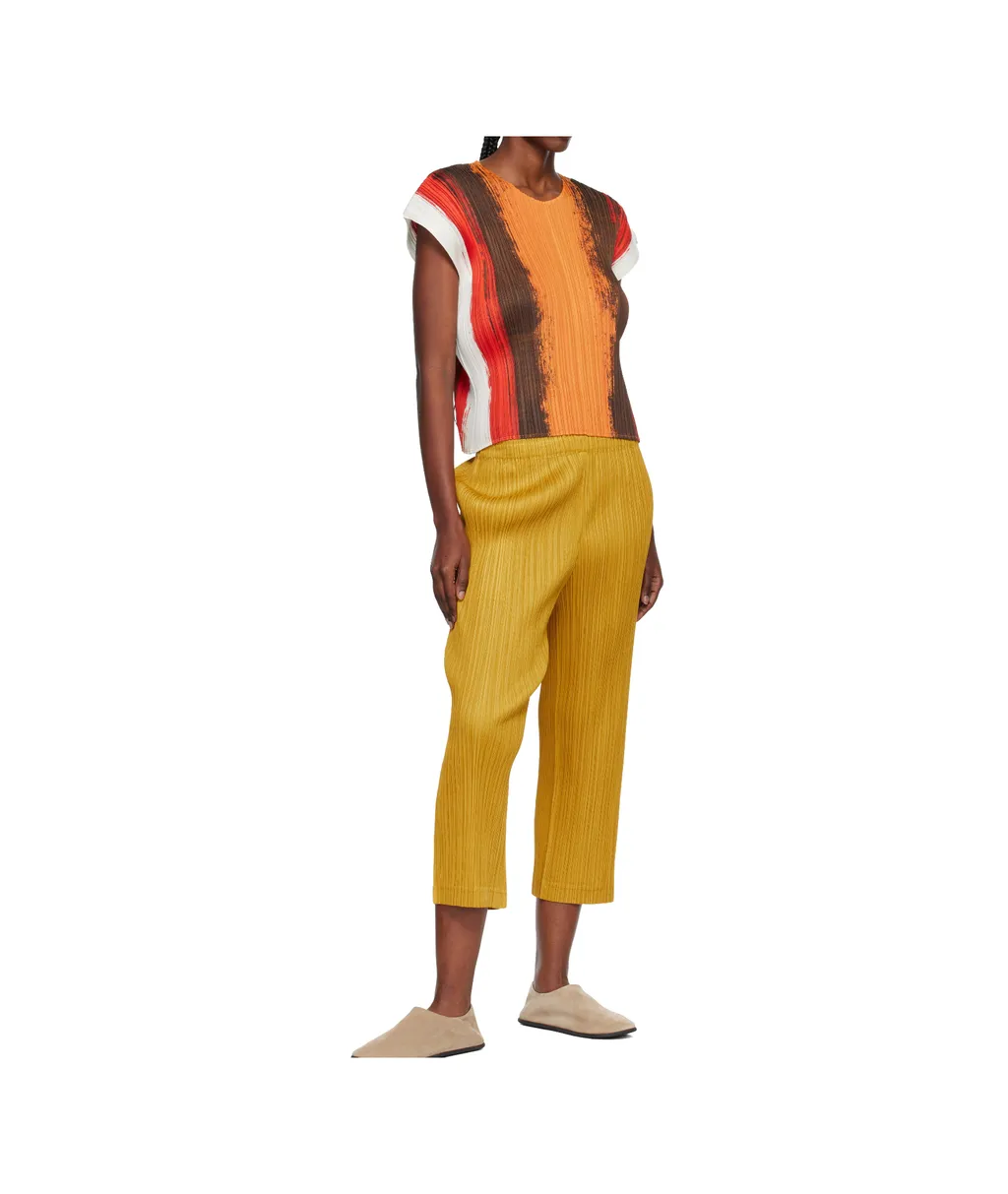 Pleated Stripe Top
