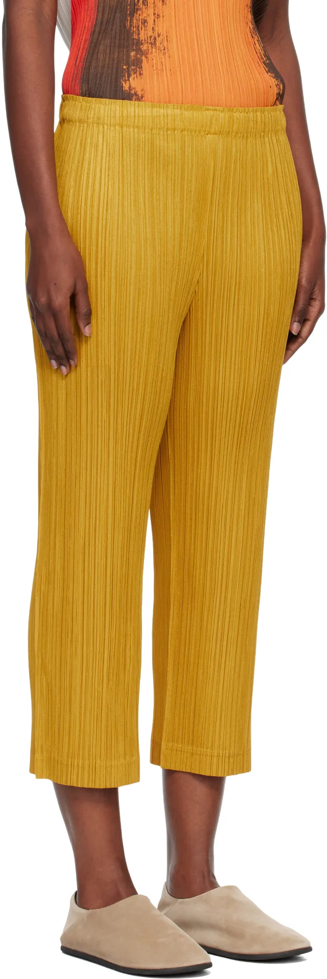 Pleated Knit Trousers