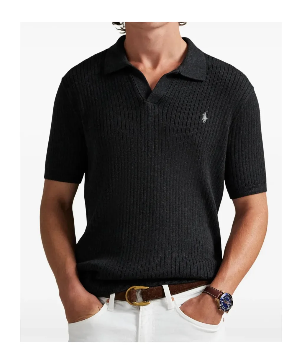 Short-Sleeve Knit Polo